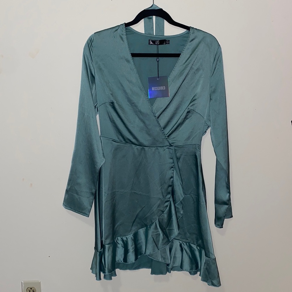 Aqua wrap dress